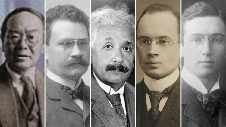 ماكس أبراهام، جونار نوردشترم، آلبرت آينشتاين، هيرمان منكوفسكي، جن إيشيوارا