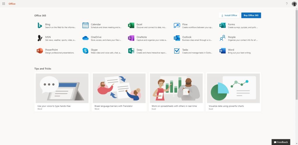 حزمة برامج Microsoft Office Live